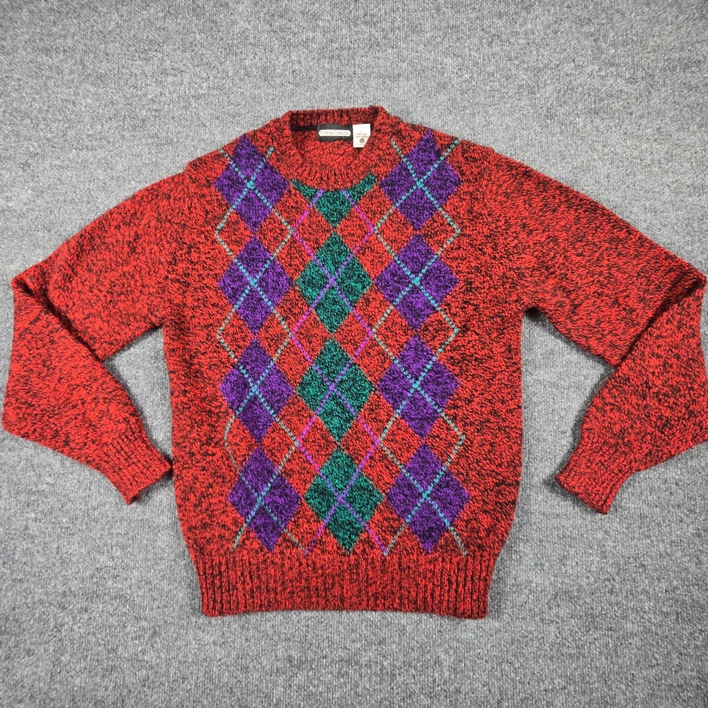 Vintage Potomac Collection 100% Wool mens M made in England Argyle 80s 90s